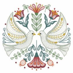 Folk Art Birds 10(Lg) machine embroidery designs