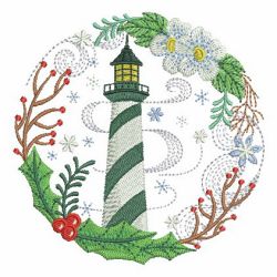 Christmas Lighthouses 02(Sm) machine embroidery designs