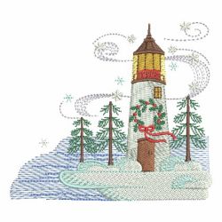 Christmas Lighthouses 03(Lg) machine embroidery designs