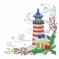 Christmas Lighthouses 09(Lg) machine embroidery designs