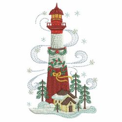 Christmas Lighthouses 10(Lg) machine embroidery designs