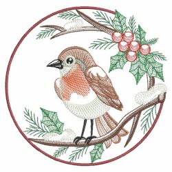 Christmas Robin 2 02(Sm) machine embroidery designs