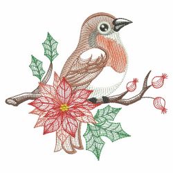 Christmas Robin 2 04(Lg) machine embroidery designs