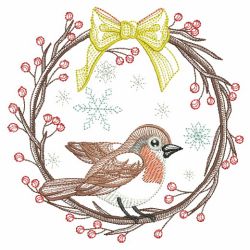 Christmas Robin 2 05(Md) machine embroidery designs