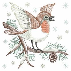 Christmas Robin 2 06(Md) machine embroidery designs