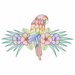 Rippled Tropical Birds 2(Sm) machine embroidery designs