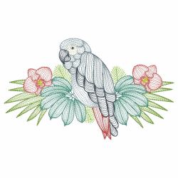 Rippled Tropical Birds 2 03(Lg) machine embroidery designs