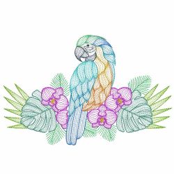 Rippled Tropical Birds 2 05(Lg) machine embroidery designs