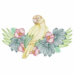 Rippled Tropical Birds 2 08(Lg) machine embroidery designs