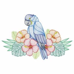 Rippled Tropical Birds 2 09(Lg) machine embroidery designs