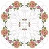 Trapunto Feather Rose Quilt 11(Sm)