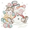 Rippled Frosty Snowman 06(Sm)