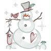 Rippled Folk Snowman 01(Lg)