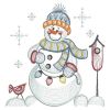 Rippled Folk Snowman 07(Lg)