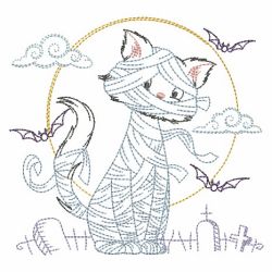 Vintage Halloween Kitten 04(Sm) machine embroidery designs