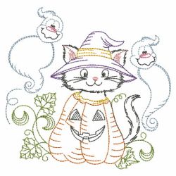 Vintage Halloween Kitten 06(Lg) machine embroidery designs