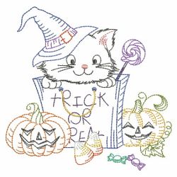 Vintage Halloween Kitten 10(Sm) machine embroidery designs