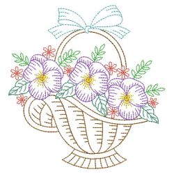 Vintage Floral Baskets 2 01(Lg) machine embroidery designs
