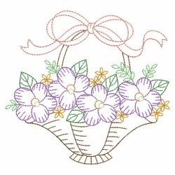 Vintage Floral Baskets 2 02(Md) machine embroidery designs