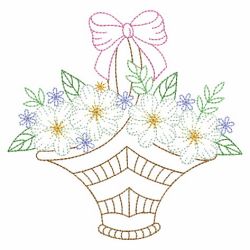 Vintage Floral Baskets 2 04(Lg) machine embroidery designs