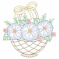 Vintage Floral Baskets 2 05(Sm) machine embroidery designs