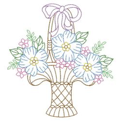 Vintage Floral Baskets 2 06(Sm) machine embroidery designs