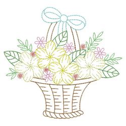 Vintage Floral Baskets 2 07(Md) machine embroidery designs