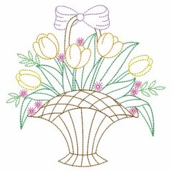 Vintage Floral Baskets 2 08(Lg) machine embroidery designs