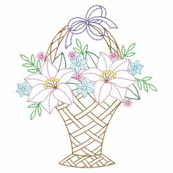 Vintage Floral Baskets 2 09(Md) machine embroidery designs