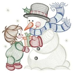 Rippled Frosty Snowman(Md) machine embroidery designs