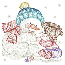 Rippled Frosty Snowman 02(Lg) machine embroidery designs