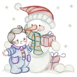 Rippled Frosty Snowman 03(Md) machine embroidery designs
