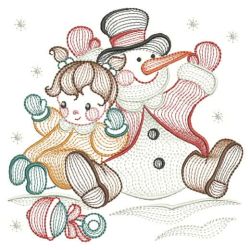 Rippled Frosty Snowman 06(Md) machine embroidery designs