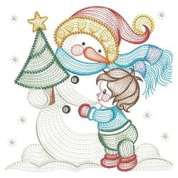 Rippled Frosty Snowman 09(Lg) machine embroidery designs