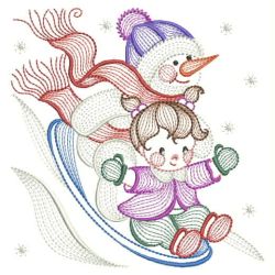 Rippled Frosty Snowman 10(Lg) machine embroidery designs