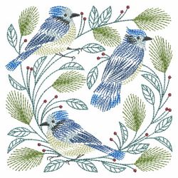 Vintage Christmas Bluejay 01(Md) machine embroidery designs