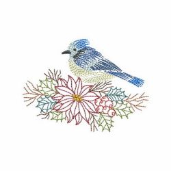 Vintage Christmas Bluejay 03(Sm) machine embroidery designs