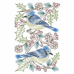 Vintage Christmas Bluejay 05(Md) machine embroidery designs