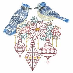 Vintage Christmas Bluejay 06(Lg) machine embroidery designs