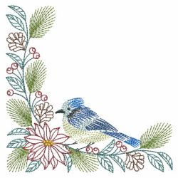 Vintage Christmas Bluejay 08(Md) machine embroidery designs