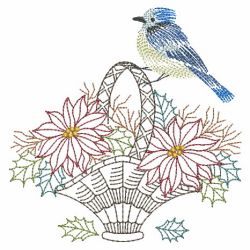 Vintage Christmas Bluejay 09(Lg) machine embroidery designs