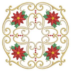 Poinsettia Square 02(Sm) machine embroidery designs