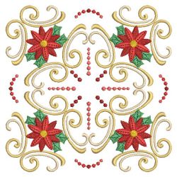 Poinsettia Square 05(Sm) machine embroidery designs