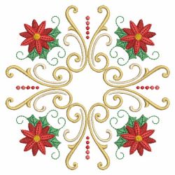 Poinsettia Square 09(Md) machine embroidery designs