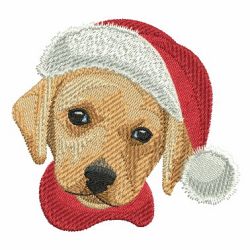 Santa Hat Dog machine embroidery designs