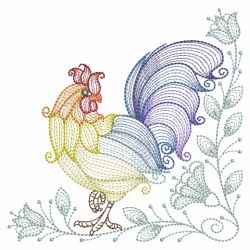 Rippled Chickens 2 05(Lg) machine embroidery designs