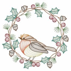 Vintage Christmas Robin 2 01(Lg) machine embroidery designs