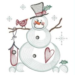 Rippled Folk Snowman(Lg) machine embroidery designs