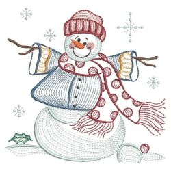 Rippled Folk Snowman 03(Sm)