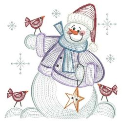 Rippled Folk Snowman 05(Lg) machine embroidery designs